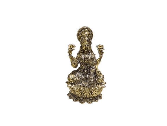 Brass Goddess Lakshmi Idol