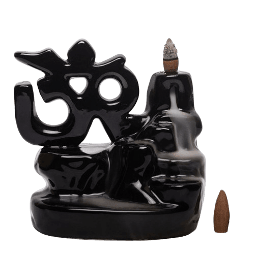 HEM Om Ceramic Backflow Burner with 10 Backflow Dhoop Cones