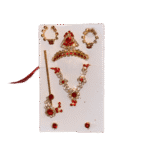 Laddu Gopal Red Stone Jewelry Set