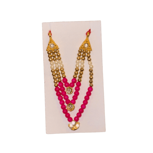Pink Beaded Mala for Deity Idols