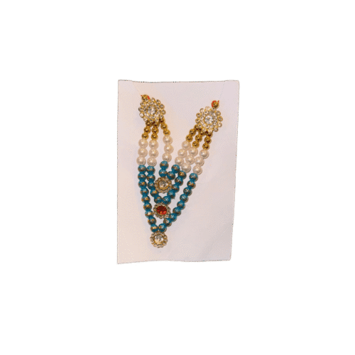 Blue Beaded Mala for Deity Idols