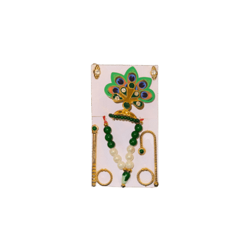 Peacock Mukut Stone Mala Set