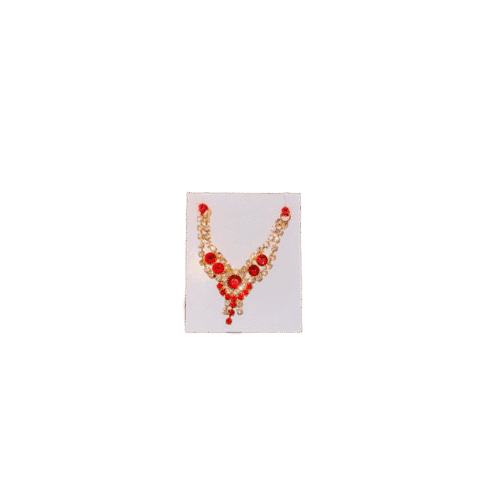 Red Floral Stone Mala