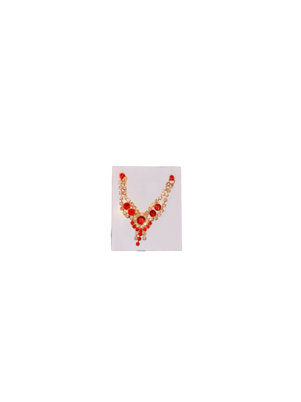 Red Floral Stone Mala