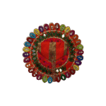 Multicolor Shell Red Laddu Gopal Dress