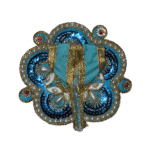 Fancy Beaded Sky Blue Laddu Gopal Dress