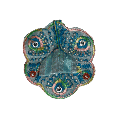 Embroidered Light Blue Laddu Gopal Dress