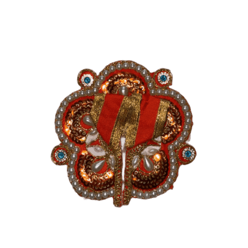 Fancy Beaded Red Laddu Gopal Dress