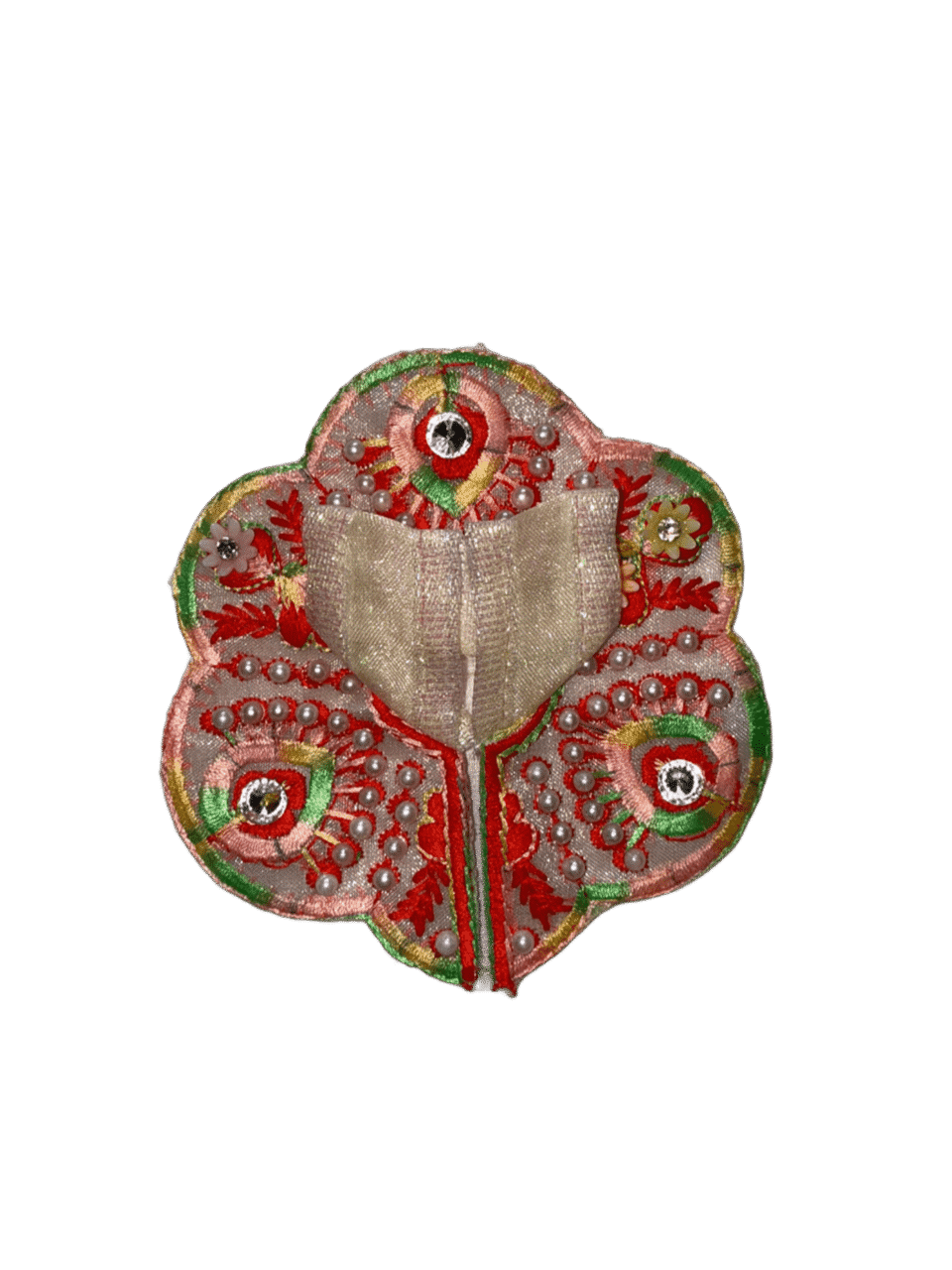 Embroidered Baby Pink Laddu Gopal Dress