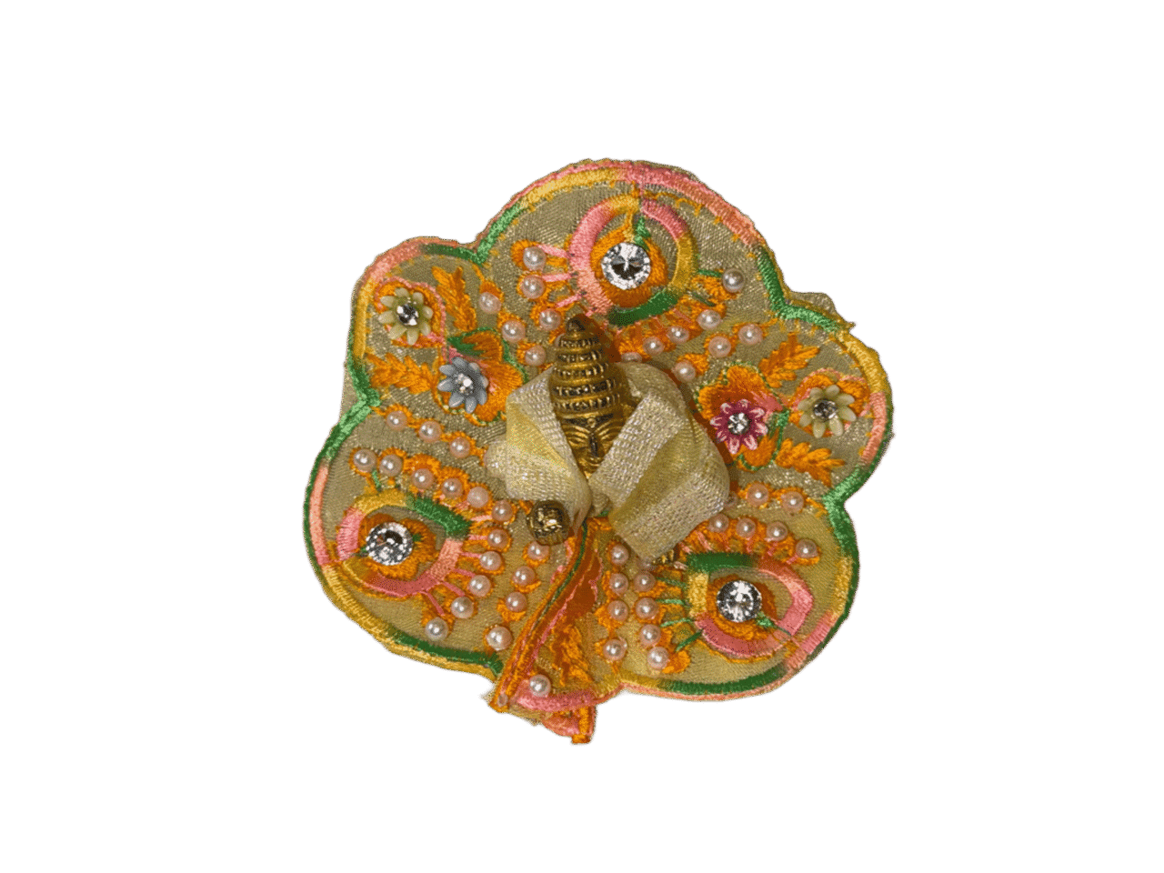 Embroidery Beige Laddu Gopal Dress