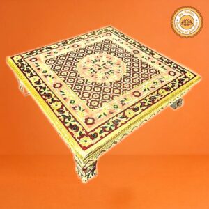 Rented Golden Wooden Chaurang – For Rent - 18"x18"